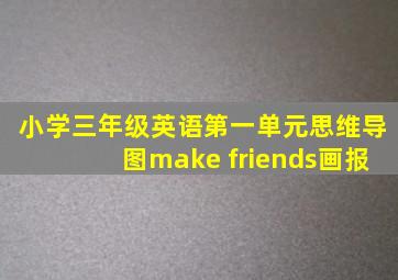 小学三年级英语第一单元思维导图make friends画报